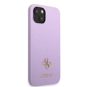 Оригинален гръб GUESS Saffiano 4G Small Metal Logo GUHCP13SPS4MU - iPhone 13 mini лилав - Img 4