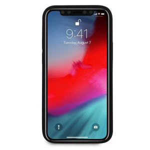 Оригинален гръб GUESS Saffiano GUE000833 GUHCP12SVSATMLRE - iPhone 12 mini червен - Img 3