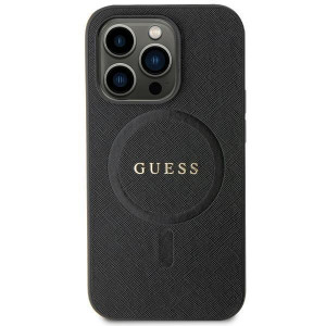 Оригинален гръб GUESS Saffiano MagSafe GUHMN61PSAHMCK - iPhone 11 черен
