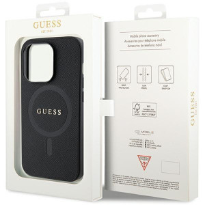 Оригинален гръб GUESS Saffiano MagSafe GUHMP14XPSAHMCK - iPhone 14 Pro Max черен - Img 8