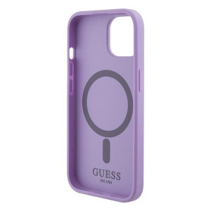 Оригинален гръб GUESS Saffiano MagSafe GUHMP15SPSAHMCU - iPhone 15 лилав - Img 7