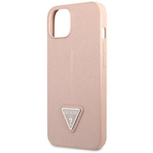 Оригинален гръб GUESS Saffiano Triangle Logo GUHCP14MPSATLP - iPhone 14 Plus розов - Img 6