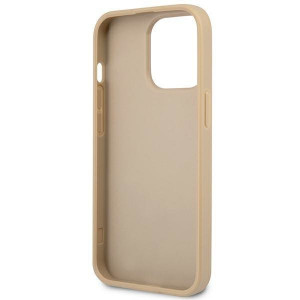 Оригинален гръб GUESS Saffiano Triangle Logo GUHCP14XPSATLE - iPhone 14 Pro Max бежов - Img 7