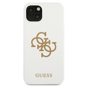 Оригинален гръб GUESS Silicone 4G Logo GUHCP13SLS4GGWH - iPhone 13 mini бял - Img 3
