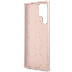 Оригинален гръб GUESS Silicone Script Metal Logo GUHCS23LLSLMGPP - Samsung Galaxy S23 Ultra розов - Img 7