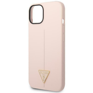 Оригинален гръб GUESS Silicone Triangle GUHCP14SSLTGP - iPhone 14 розов - Img 6