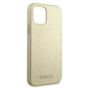 Оригинален гръб GUESS Silicone Vintage Gold Logo GUHCP12LIGLGO - iPhone 12 Pro Max златист - Img 9