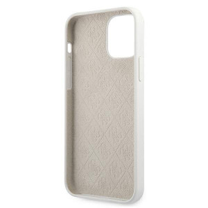 Оригинален гръб GUESS Silicone Vintage Gold Logo GUHCP12SLSLMGWH - iPhone 12 mini бял - Img 7