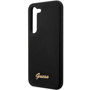 Оригинален гръб GUESS Silicone Vintage Gold Logo GUHCS23MSLSMK - Samsung Galaxy S23+ черен - Img 6