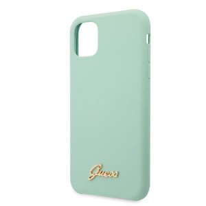 Оригинален гръб GUESS Silicone Vintage Gold Logo - iPhone 11 Pro Max зелен - Img 7