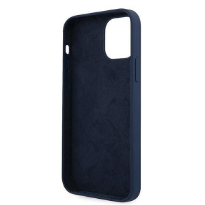 Оригинален гръб GUESS Silicone Vintage Script GUHCP12SLSVSBL - iPhone 12 mini син - Img 7