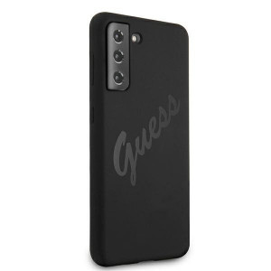 Оригинален гръб GUESS Silicone Vintage Script GUHCS21MLSVSBK - Samsung Galaxy S21+ 5G черен - Img 4