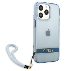 Оригинален гръб GUESS Translucent Strap GUHCP13LHTSGSB - iPhone 13 Pro син - Img 4
