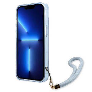 Оригинален гръб GUESS Translucent Strap GUHCP13MHTSGSB - iPhone 13 син - Img 5