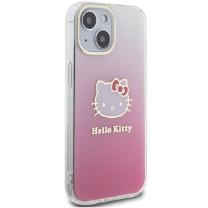 Оригинален гръб Hello Kitty IML Gradient Electrop Kitty Head - iPhone 15 розов - Img 4
