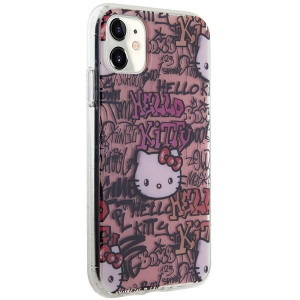 Оригинален гръб Hello Kitty IML Tags Graffiti - iPhone 11 розов - Img 4