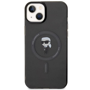 Оригинален гръб KARL LAGERFELD IML Ikonik MagSafe - iPhone 15 Plus черен - Img 3
