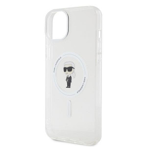Оригинален гръб KARL LAGERFELD IML Ikonik MagSafe - iPhone 15 Plus прозрачен - Img 6