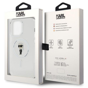 Оригинален гръб KARL LAGERFELD IML Ikonik MagSafe - iPhone 15 Pro Max прозрачен - Img 8