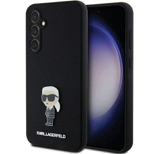 Оригинален гръб KARL LAGERFELD Silicone Ikonik Metal Pin - Samsung Galaxy S23 FE черен - Img 1