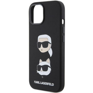 Оригинален гръб KARL LAGERFELD Silicone Karl & Choupette Head - iPhone 15 Plus / 14 Plus черен - Img 6