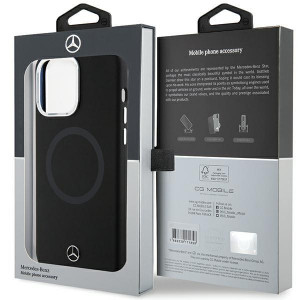 Оригинален гръб MERCEDES Silicone Bicolor MagSafe - iPhone 15 Pro черен - Img 8