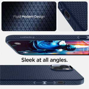 Оригинален гръб SPIGEN Liquid Air - iPhone 14 Plus син - Img 16
