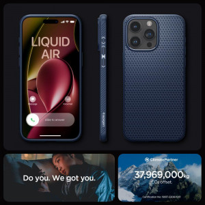 Оригинален гръб SPIGEN Liquid Air - iPhone 15 Pro Max тъмносин - Img 14