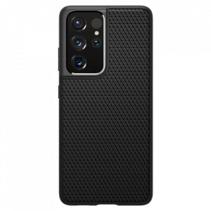 Оригинален гръб SPIGEN Liquid Air - Samsung Galaxy S21 Ultra 5G черен мат - Img 2