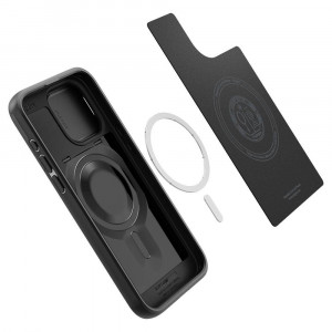 Оригинален гръб SPIGEN Optik Armor MagSafe - iPhone 15 Pro черен - Img 10