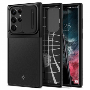 Оригинален гръб SPIGEN Optik Armor - Samsung Galaxy S22 Ultra черен - Img 1