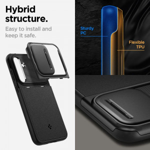 Оригинален гръб SPIGEN Optik Armor - Samsung Galaxy S23 FE черен - Img 15