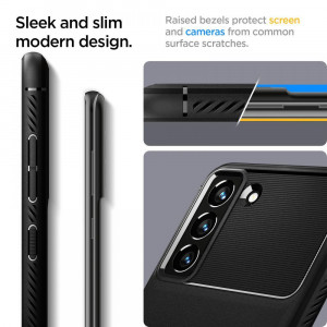 Оригинален гръб SPIGEN Rugged Armor - Samsung Galaxy S21 FE 5G черен мат - Img 12