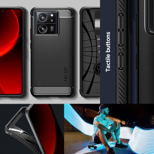 Оригинален гръб SPIGEN Rugged Armor - Xiaomi 13T / 13T Pro черен мат - Img 4