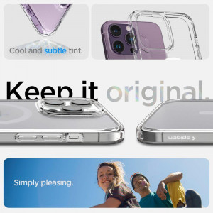 Оригинален гръб SPIGEN Ultra Hybrid MagSafe - iPhone 14 Pro кристалнопрозрачен мат - Img 8