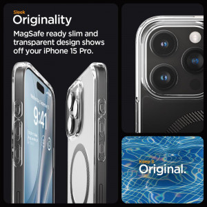 Оригинален гръб SPIGEN Ultra Hybrid MagSafe - iPhone 15 Pro Carbon Fiber - Img 10