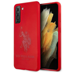 Оригинален гръб US POLO Silicone - Tone USHCS21MSLHRTRE - Samsung Galaxy S21+ 5G червен - Img 1