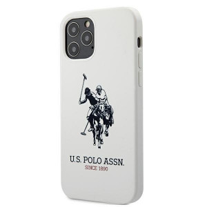 Оригинален гръб US POLO Silicone USHCP12LSLHRWH - iPhone 12 Pro Max бял - Img 2