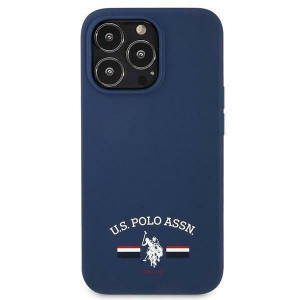 Оригинален гръб US POLO Silicone USHCP13XSFGV - iPhone 13 Pro Max тъмносин - Img 3