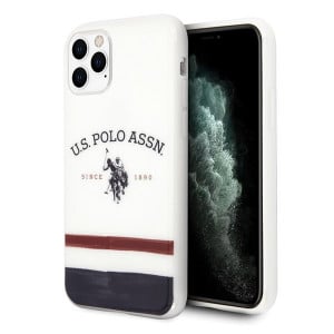 Оригинален гръб US POLO Tricolor USHCN65PCSTRB - iPhone 11 Pro Max бял - Img 1