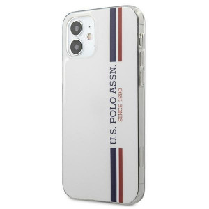 Оригинален гръб US POLO Tricolor USHCP12SPCUSSWH - iPhone 12 mini бял - Img 2