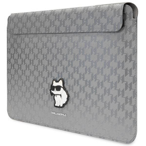 Оригинален калъф за лаптоп KARL LAGERFELD Saffiano Monogram Choupette KLCS14SAKHPCG 14" сребрист - Img 2
