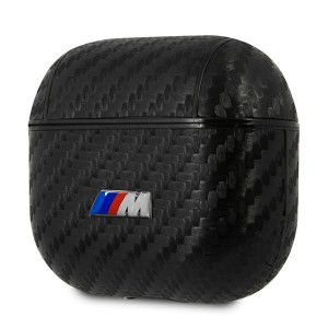Оригинален калъф за слушалки BMW PU Carbon M BMA3WMPUCA - AirPods 3 черен - Img 3