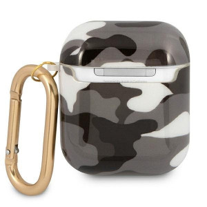 Оригинален калъф за слушалки GUESS Camo GUA2UCAMG - AirPods 1 / 2 черен - Img 3