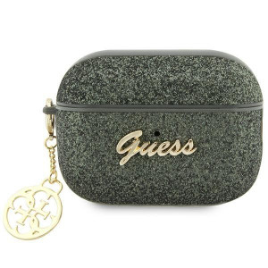 Оригинален калъф за слушалки GUESS Glitter Flake 4G Charm GUAP2GLGSHA - AirPods Pro 2 зелен - Img 1