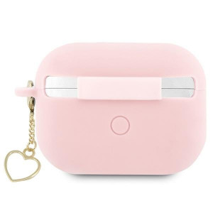 Оригинален калъф за слушалки GUESS Silicone Charm Heart GUAP2LSCHSP - AirPods Pro 2 розов - Img 2