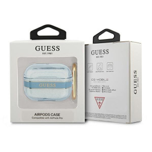 Оригинален калъф за слушалки GUESS Strap GUAPHHTSB - AirPods Pro син - Img 3