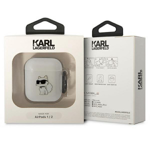 Оригинален калъф за слушалки Karl LAGERFELD Ikonik Choupette KLA2HNCHTCT - AirPods 1 / 2 прозрачен - Img 3