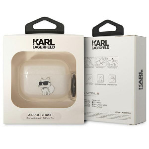 Оригинален калъф за слушалки Karl LAGERFELD Ikonik Choupette KLAPHNCHTCT - AirPods Pro прозрачен - Img 3