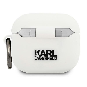 Оригинален калъф за слушалки Karl LAGERFELD Silicone Choupette KLACA3SILCHWH - AirPods 3 бял - Img 2